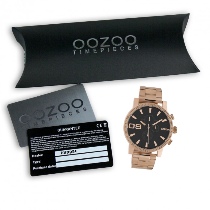 Oozoo Edelstahl Analog Herren Timepieces C10708 roségold UOC10708 Armbanduhr