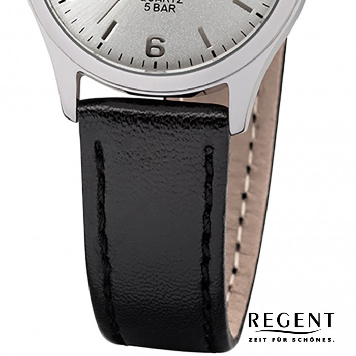 schwarz Leder-Armband UR2113415 Damen-Armbanduhr Quarz-Uhr 32-2113415 Regent