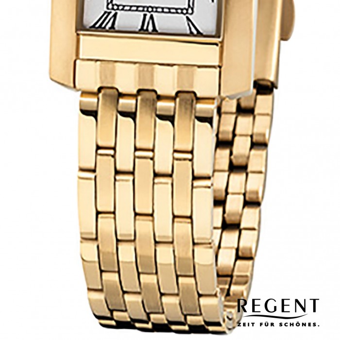 Edelstahl-Armband 32-F-1051 URF1051 gold Quarz-Uhr Regent Damen-Armbanduhr