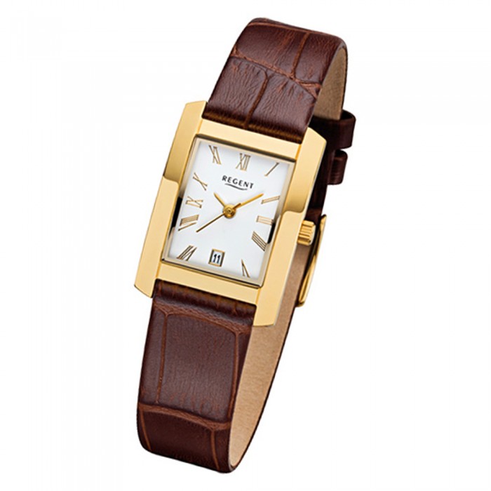 Regent Damen-Armbanduhr Leder-Armband URF1069 Quarz-Uhr 32-F-1069 braun