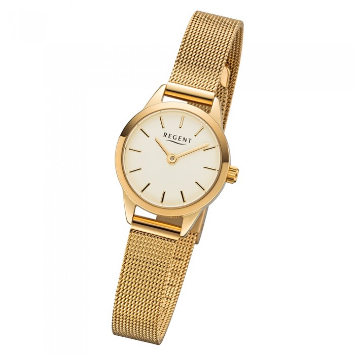 Regent Damen Armbanduhr URF1166 gold Analog F-1166 Metall Quarz-Uhr